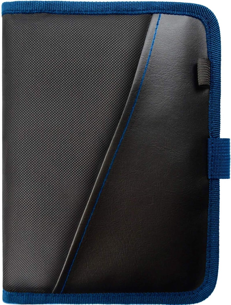 PlusXpres Glove Box Compartment Organizer - Car Document Holder - Owner Manual Case Pouch - Vehicle Storage Wallet for Registration & Insurance Card - Premium Auto Paperwork Holder - Log Book included - Blue - Image 1